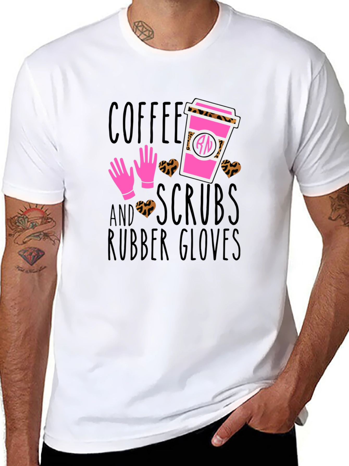 Coffee Scrubs Rubber Gloves T-Shirt