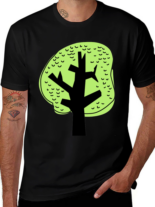 Funky Tree Graphic Black Tee