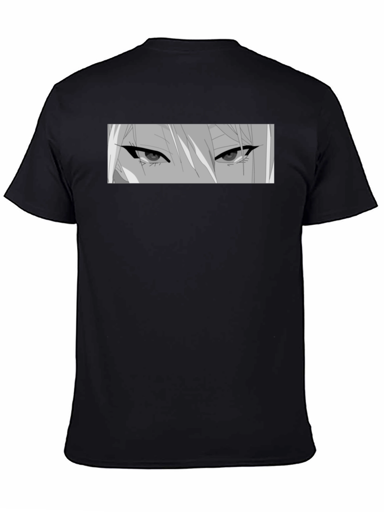 Anime Eyes Graphic Black T-Shirt