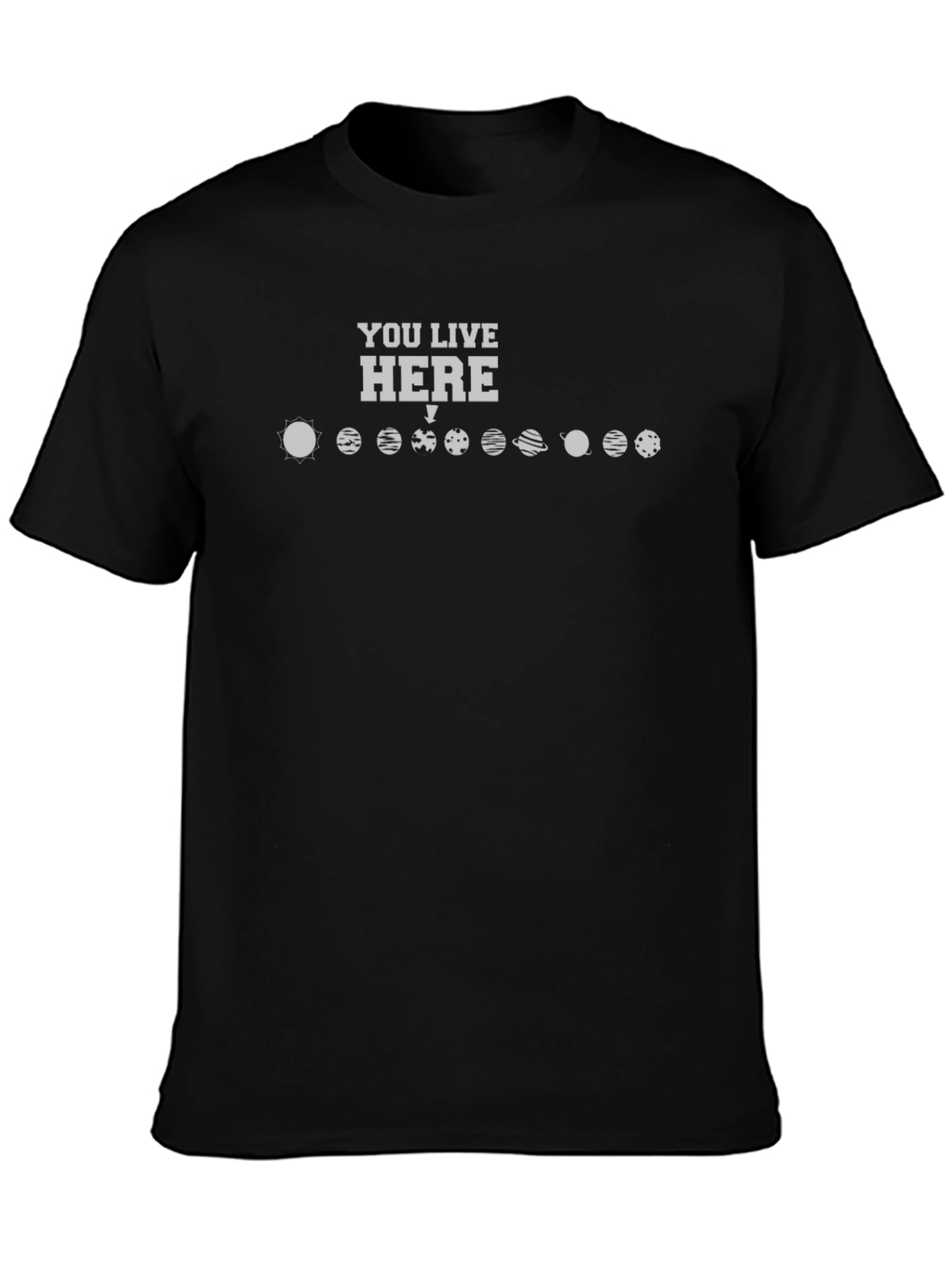 You Live Here Planets Graphic Novelty T-Shirt