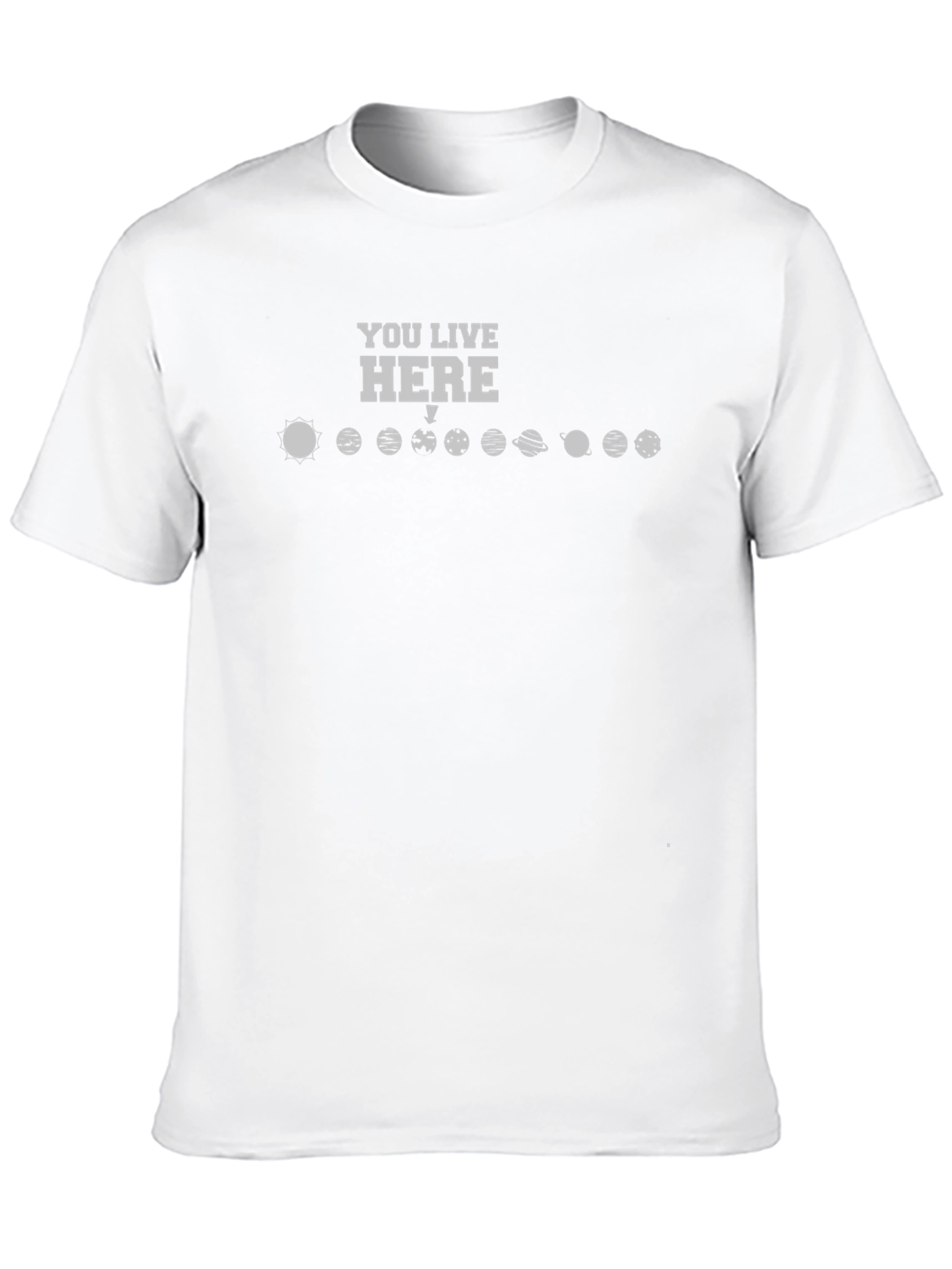 You Live Here Planets Graphic Novelty T-Shirt