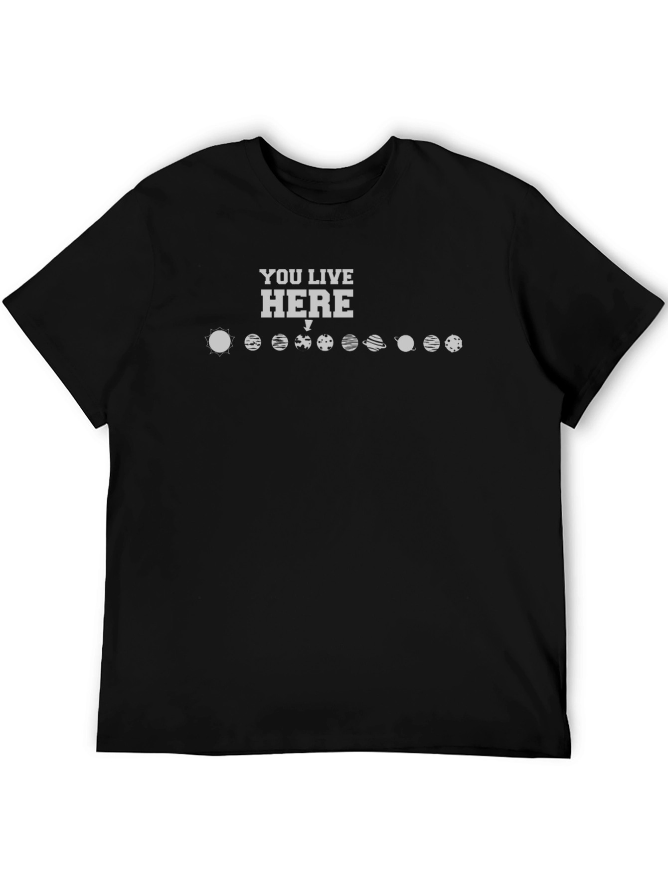 You Live Here Planets Graphic Novelty T-Shirt