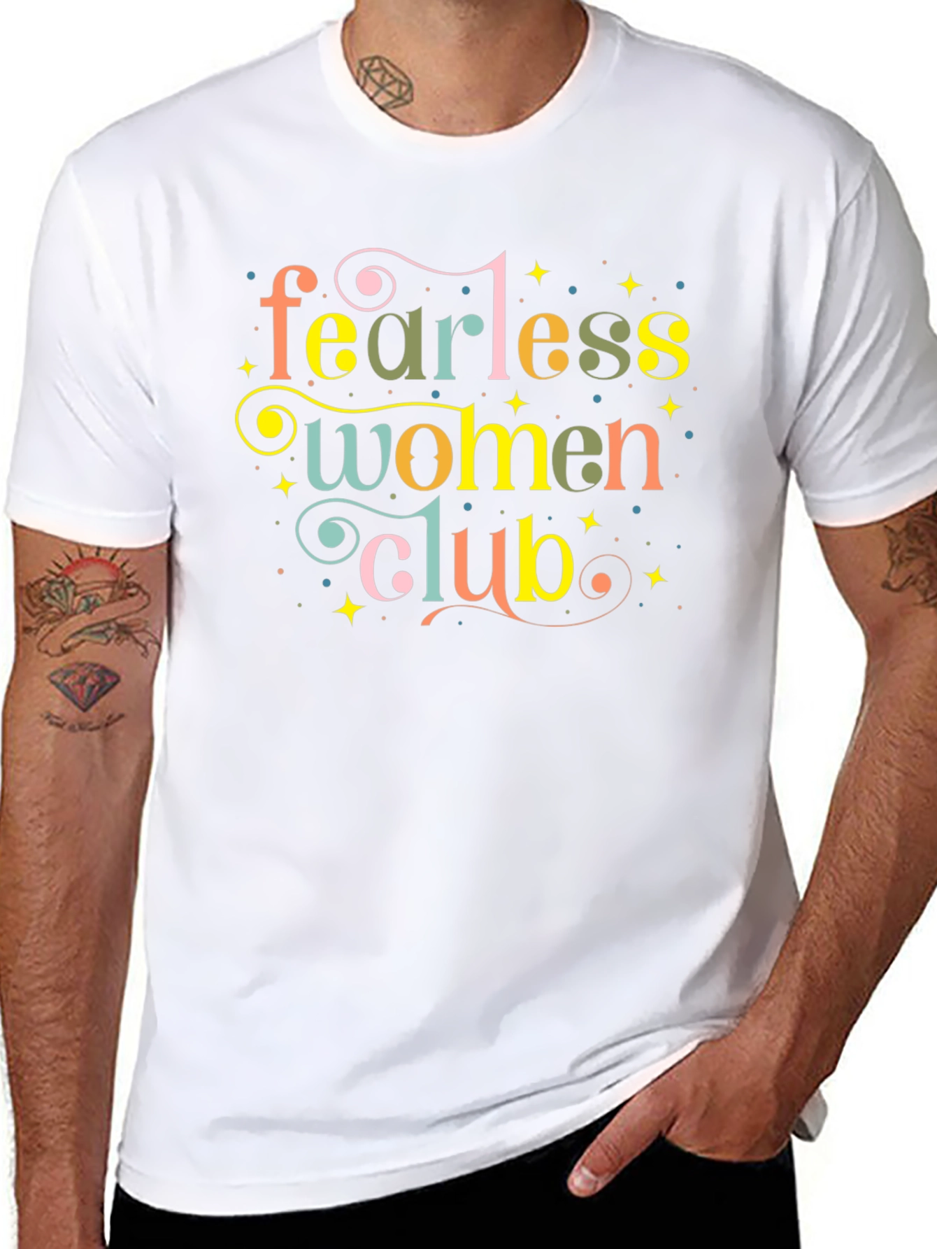 Fearless Women Club Graphic Tee - Stylish Empowerment