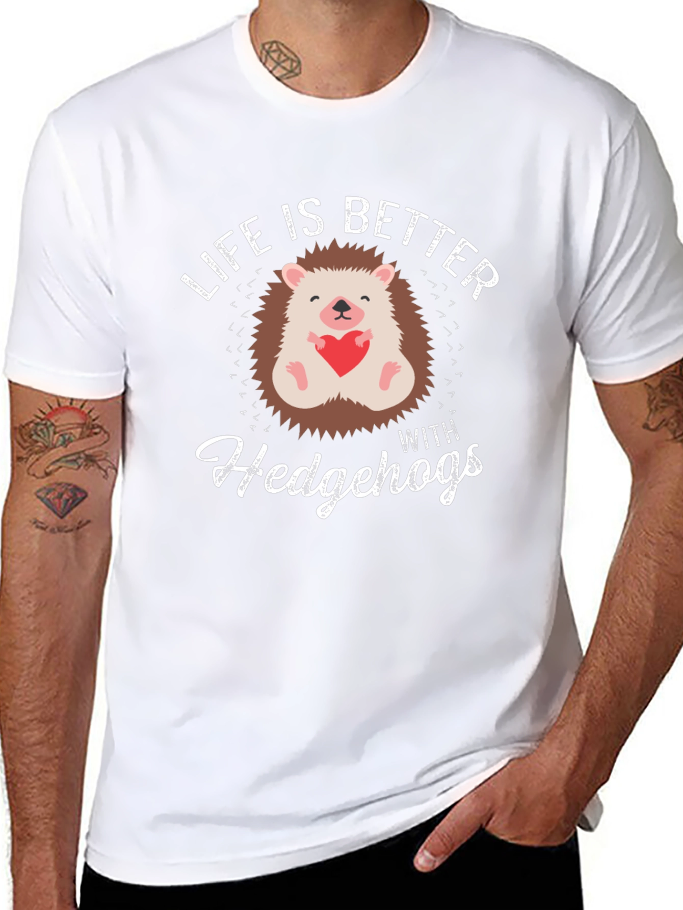 Life is Better with Hedgehogs Graphic Tee