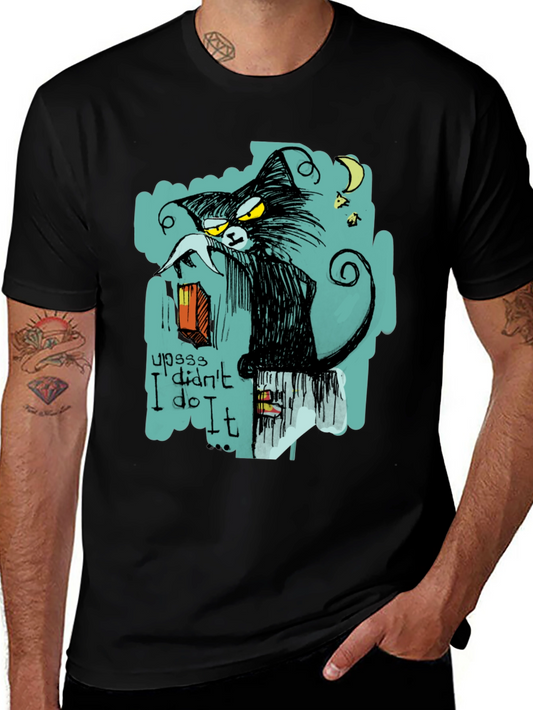 Black Cat I Didnt Do It Graphic T-Shirt