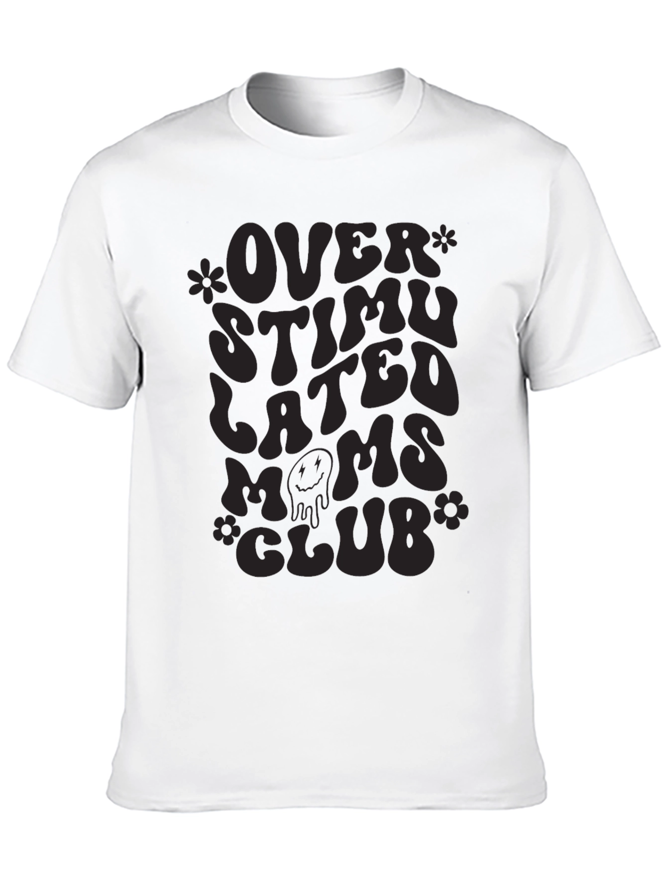 Overstimulated Moms Club Black T-Shirt