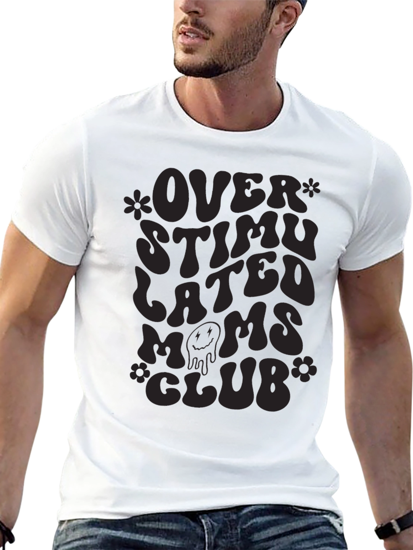 Overstimulated Moms Club Black T-Shirt