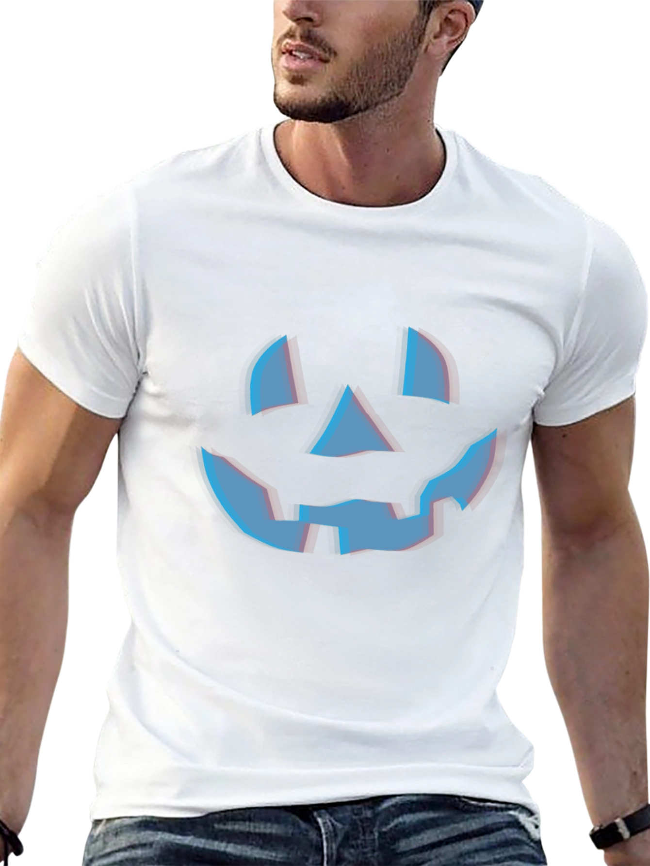 Halloween Pumpkin Face Graphic Tee