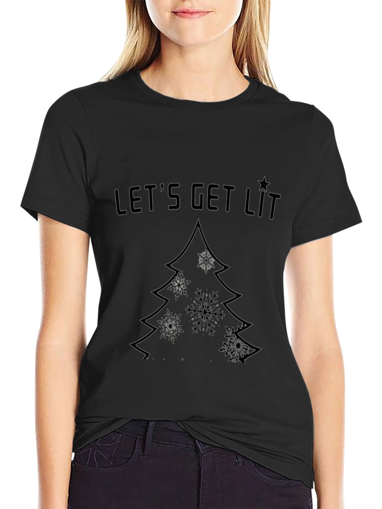 Lets Get Lit Christmas Tree T-Shirt