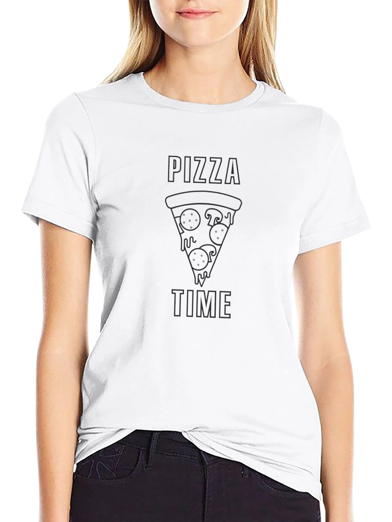 Pizza Time Black Graphic Tee - Unisex