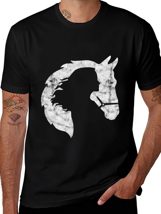 Horse & Rider Graphic Tee - Equestrian Style Shirt
