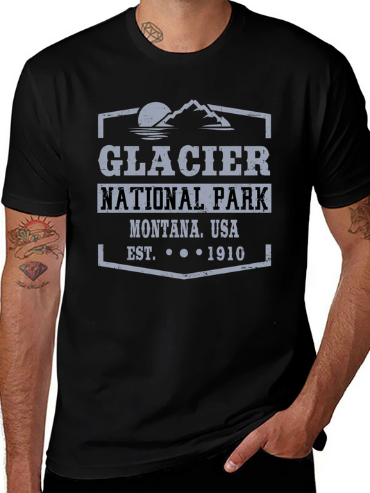 Glacier National Park Montana USA Black T-Shirt