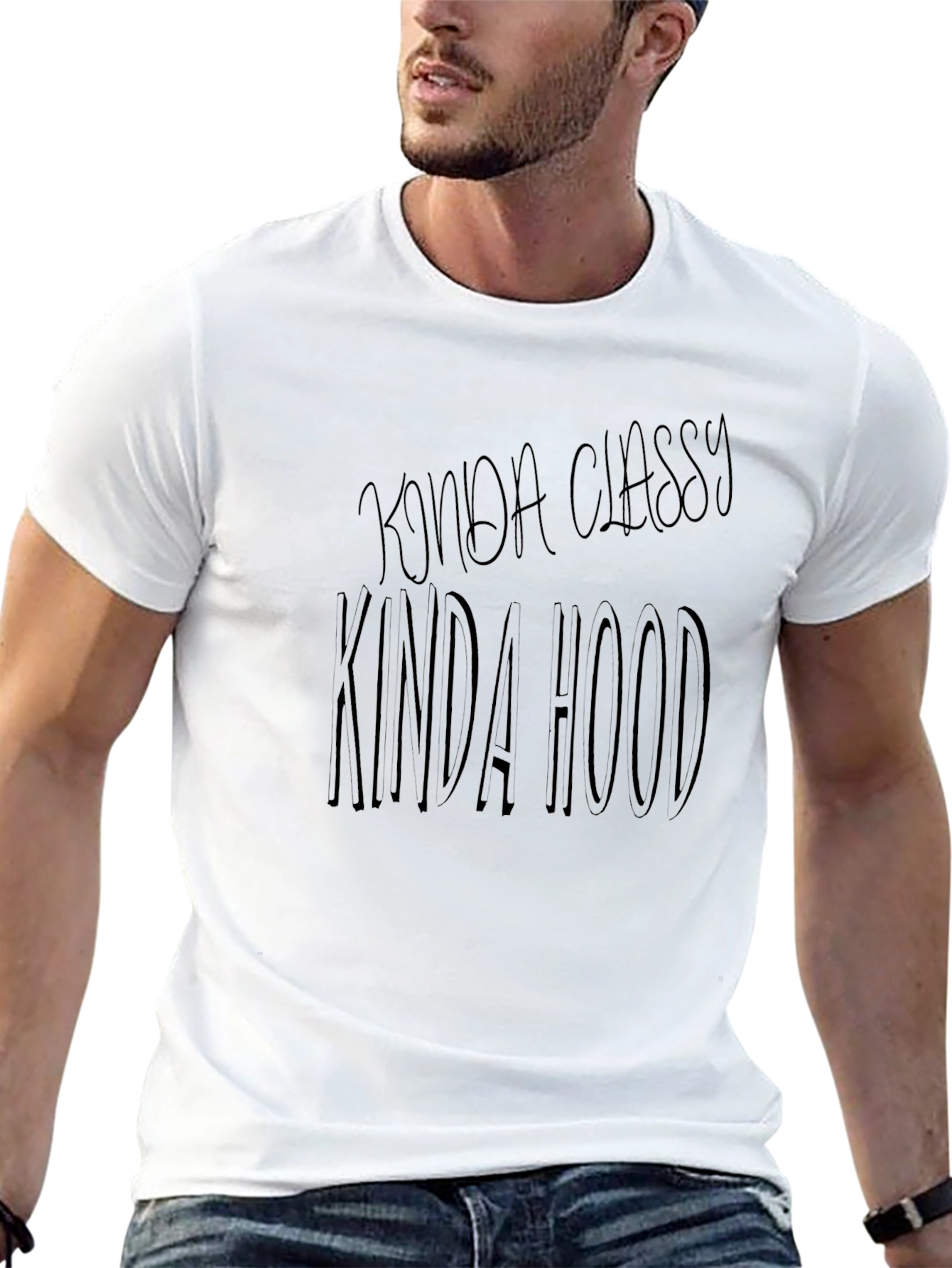 Kinda Classy Kinda Hood Black Graphic Tee