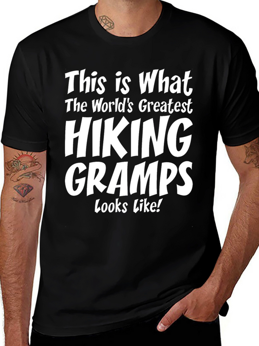 Hiking Gramps Graphic T-Shirt - Great Grandpa Gift