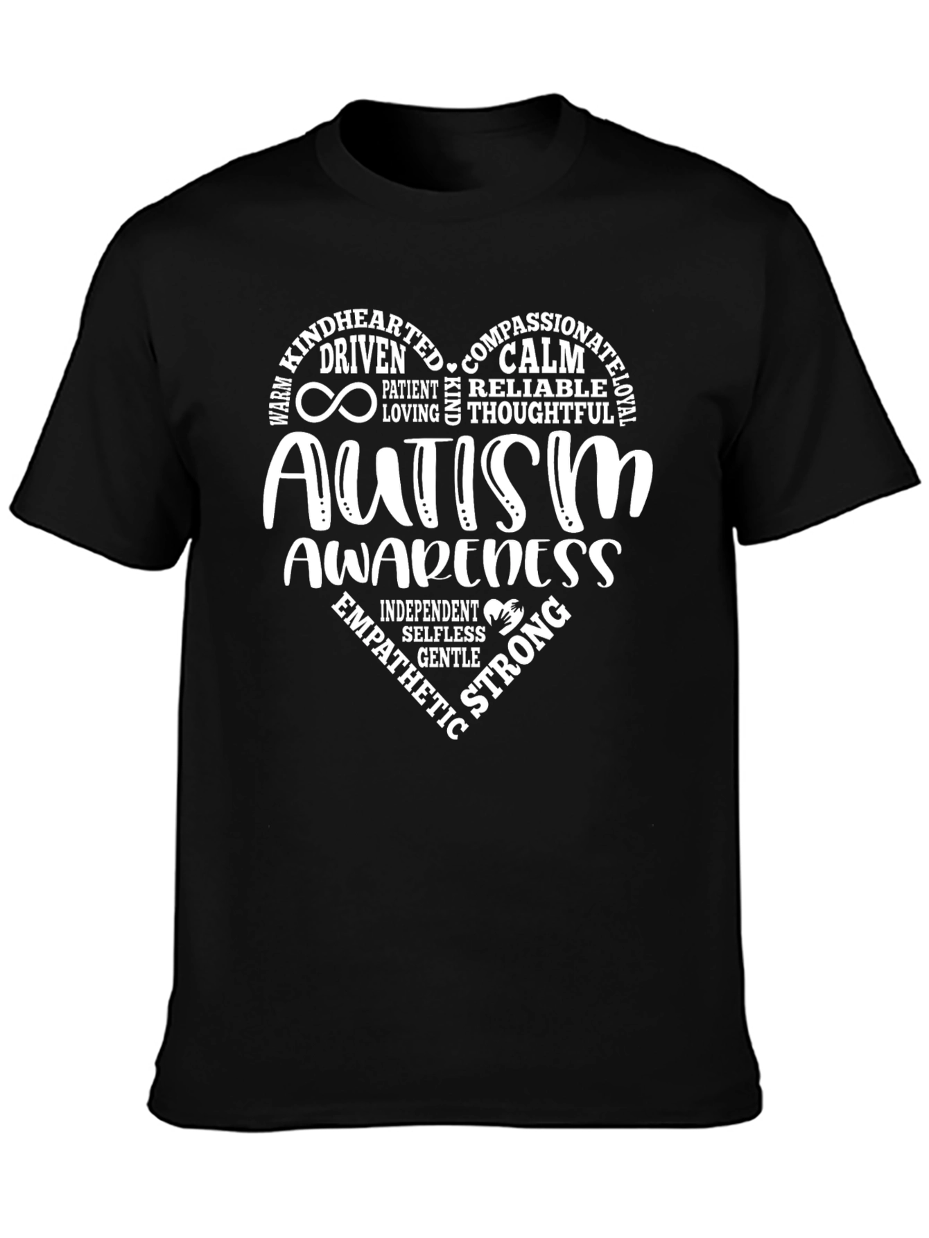 Autism Awareness Heart Tee - Compassionate & Strong
