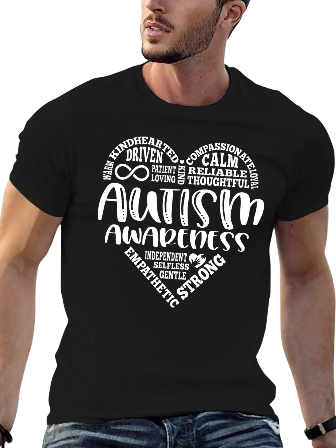 Autism Awareness Heart Tee - Compassionate & Strong