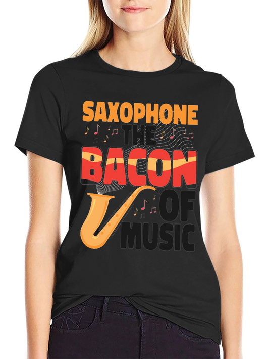 Saxophone Bacon Music T-Shirt