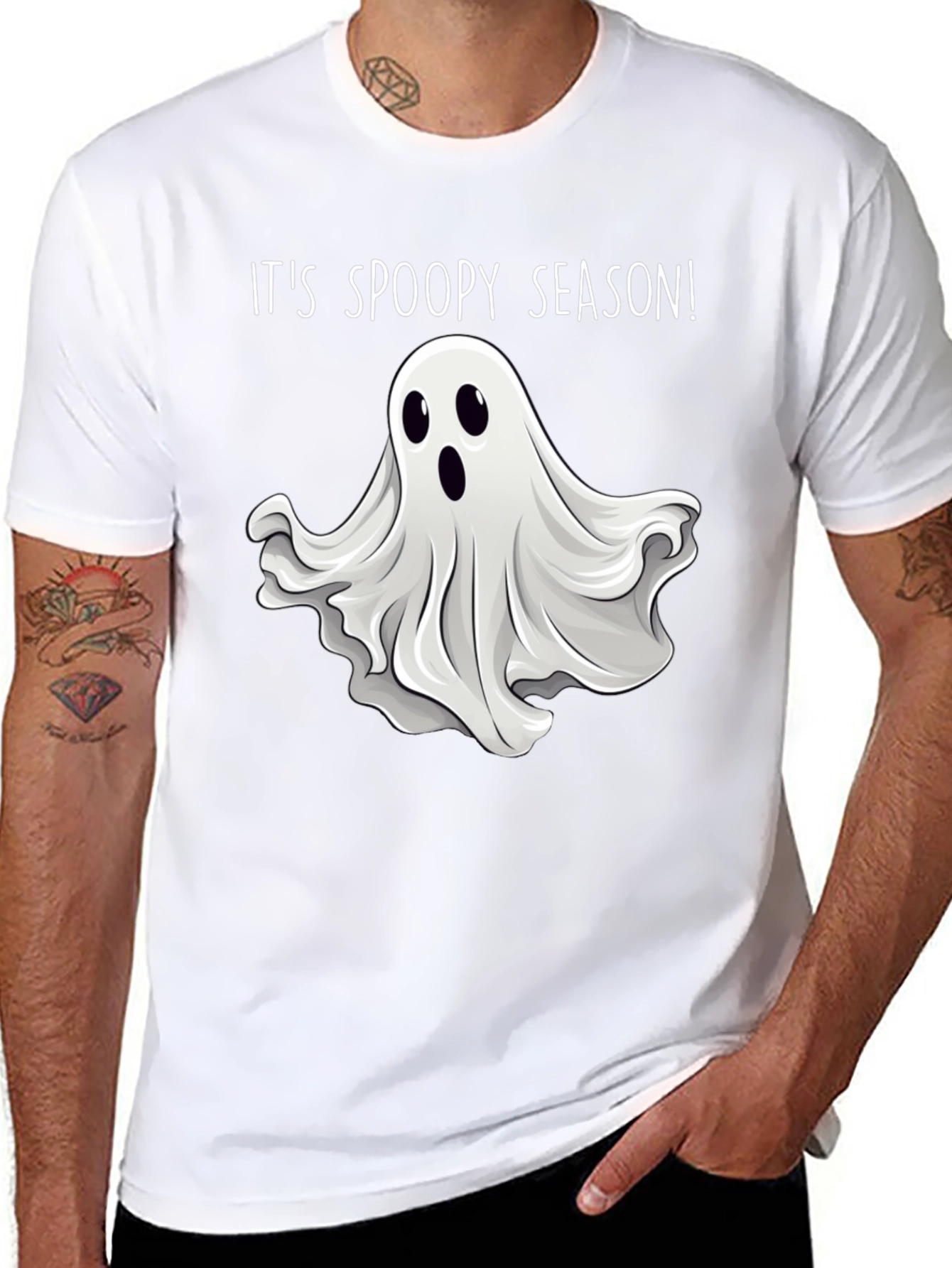 Spooky Season Ghost Graphic T-Shirt