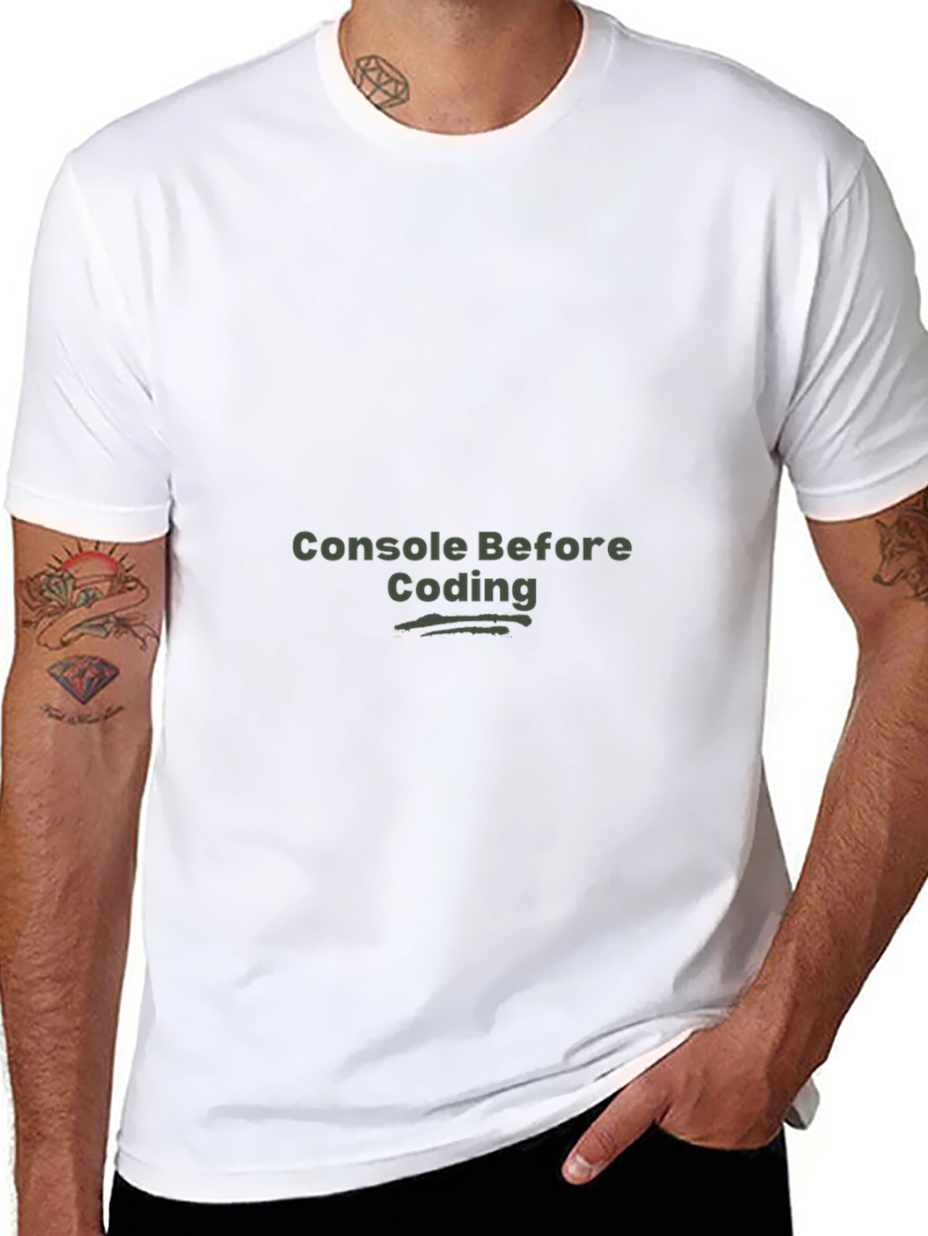Console Before Coding Black T-Shirt
