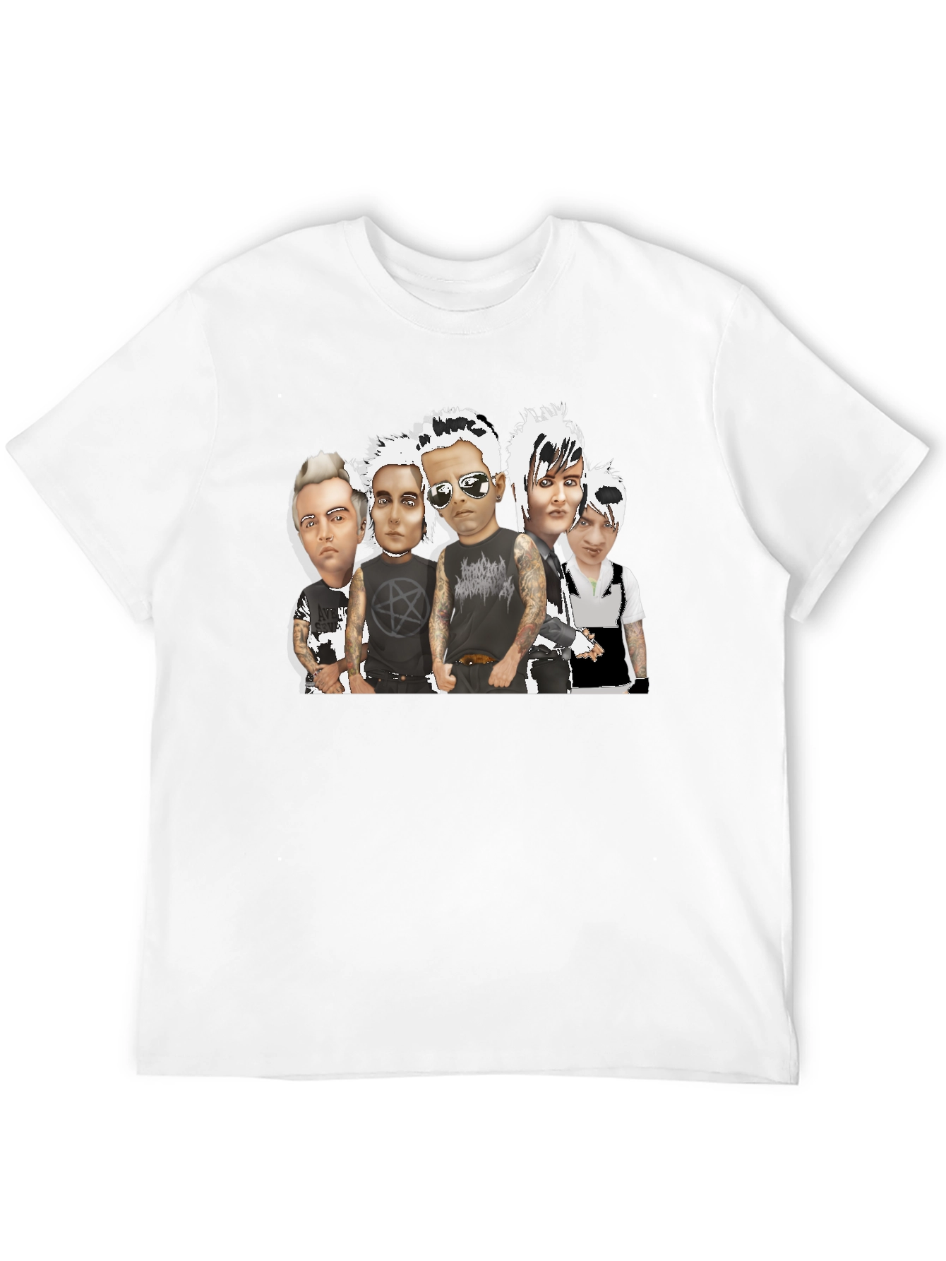 Black T-Shirt with Band Graphic