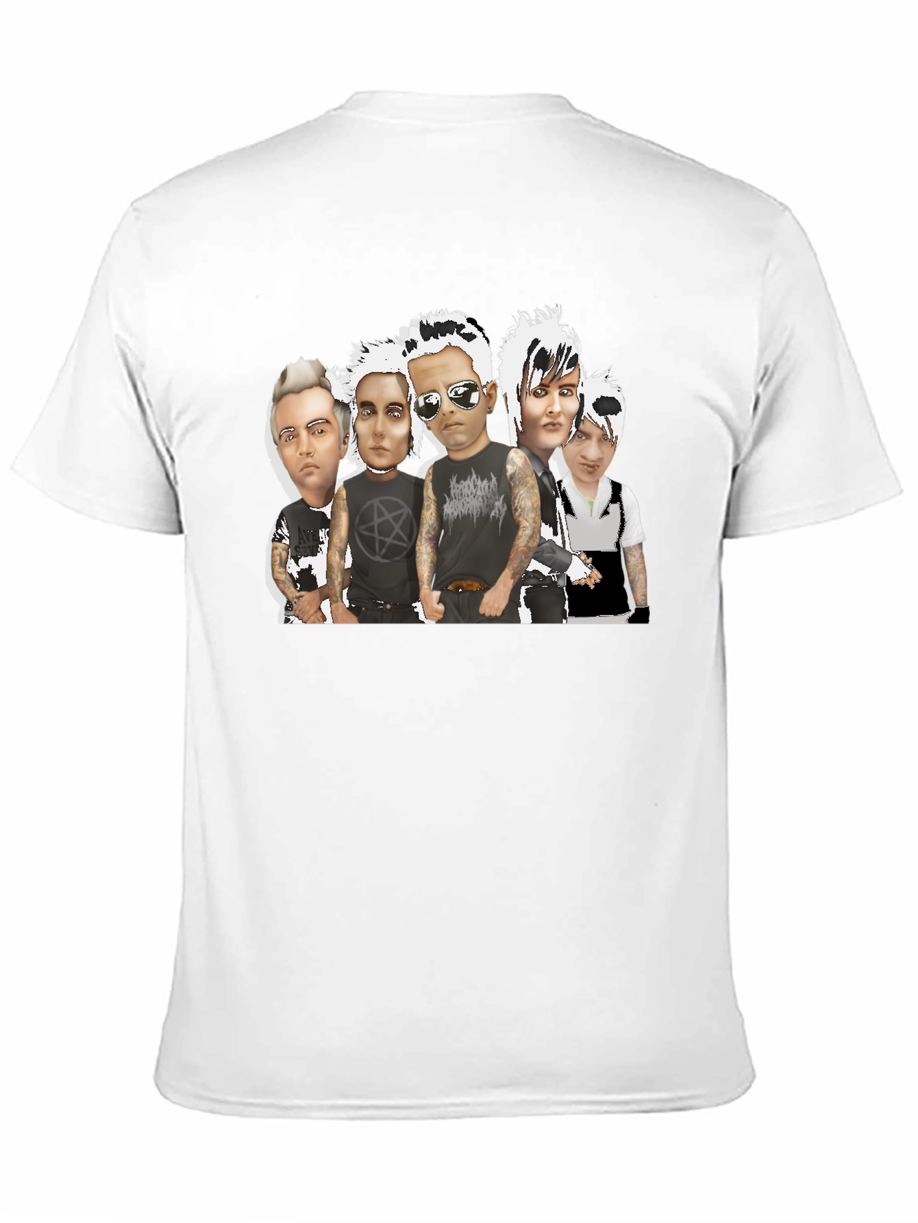 Black T-Shirt with Band Graphic