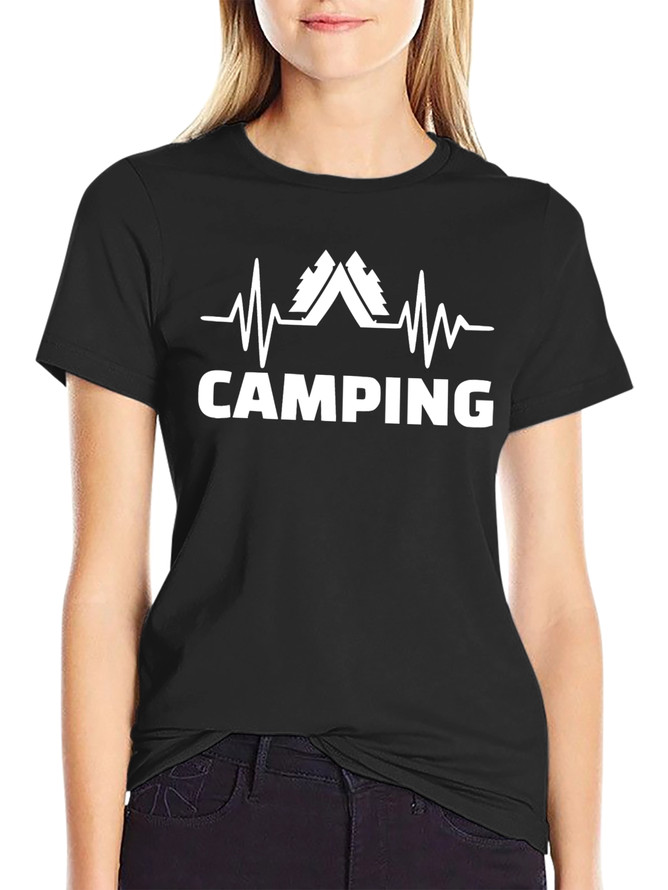 Camping Heartbeat T-Shirt - Outdoor Adventure Tee