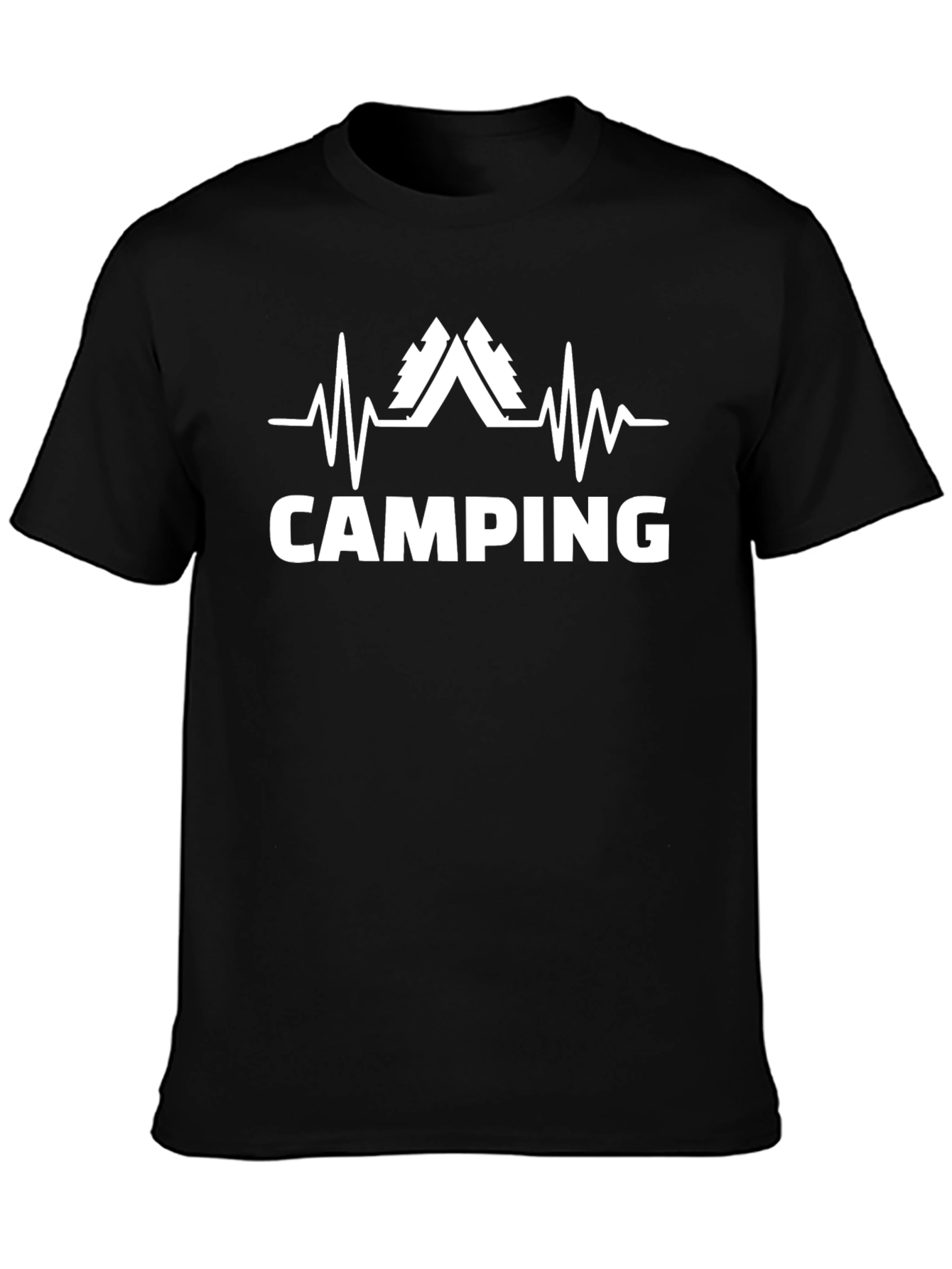 Camping Heartbeat T-Shirt - Outdoor Adventure Tee