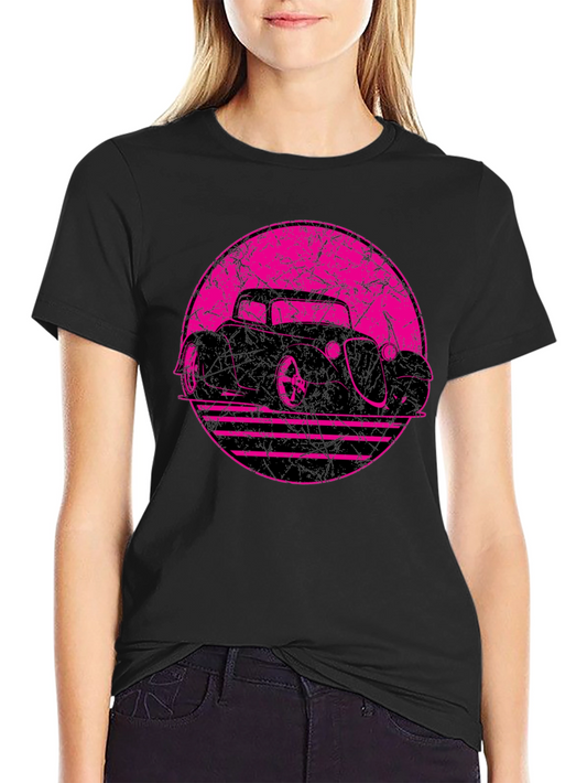 Retro Car Graphic Tee - Vintage Style