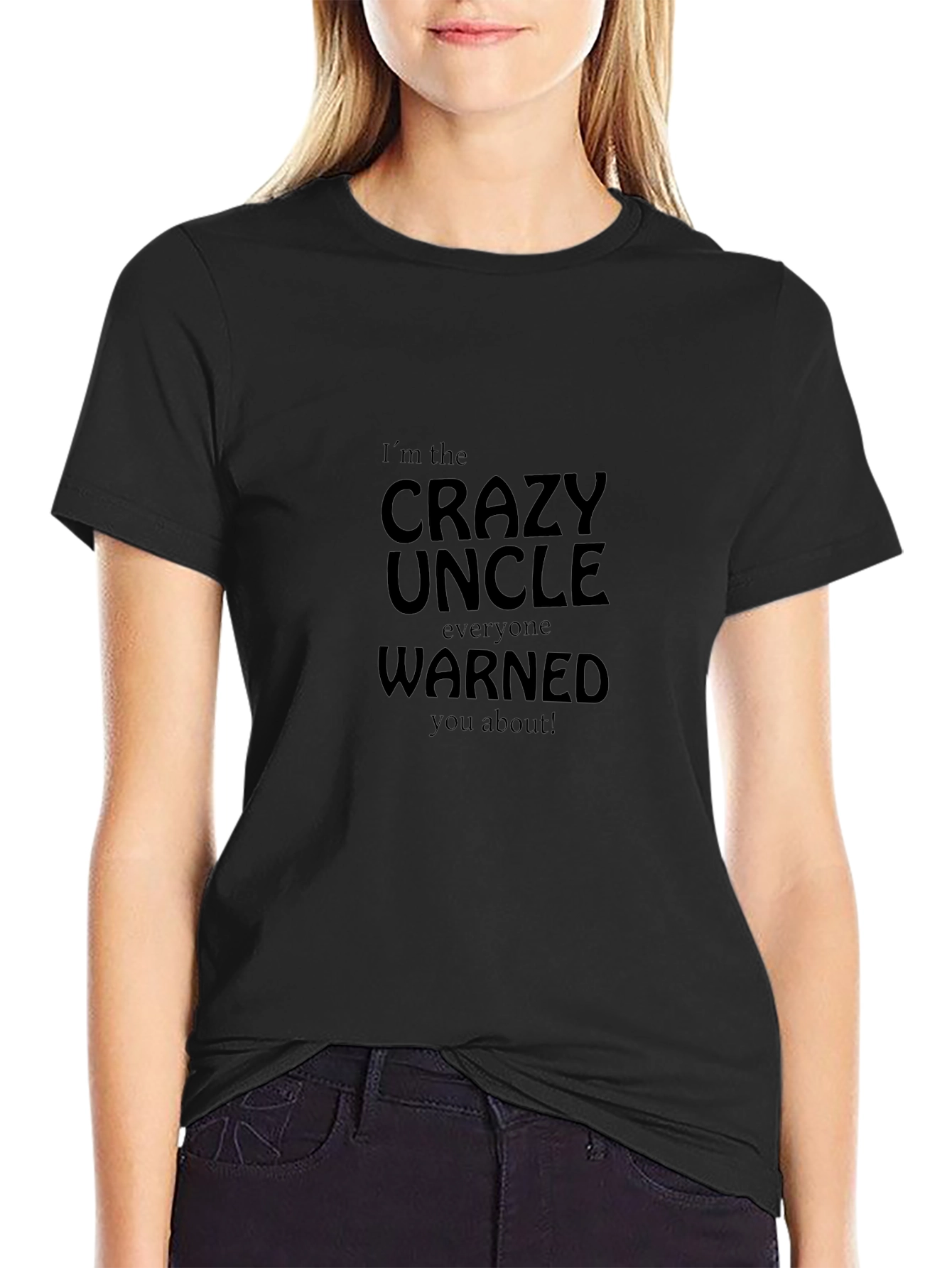 Crazy Uncle Graphic T-Shirt - Black