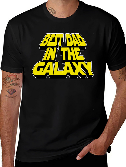 Best Dad in the Galaxy Black T-Shirt