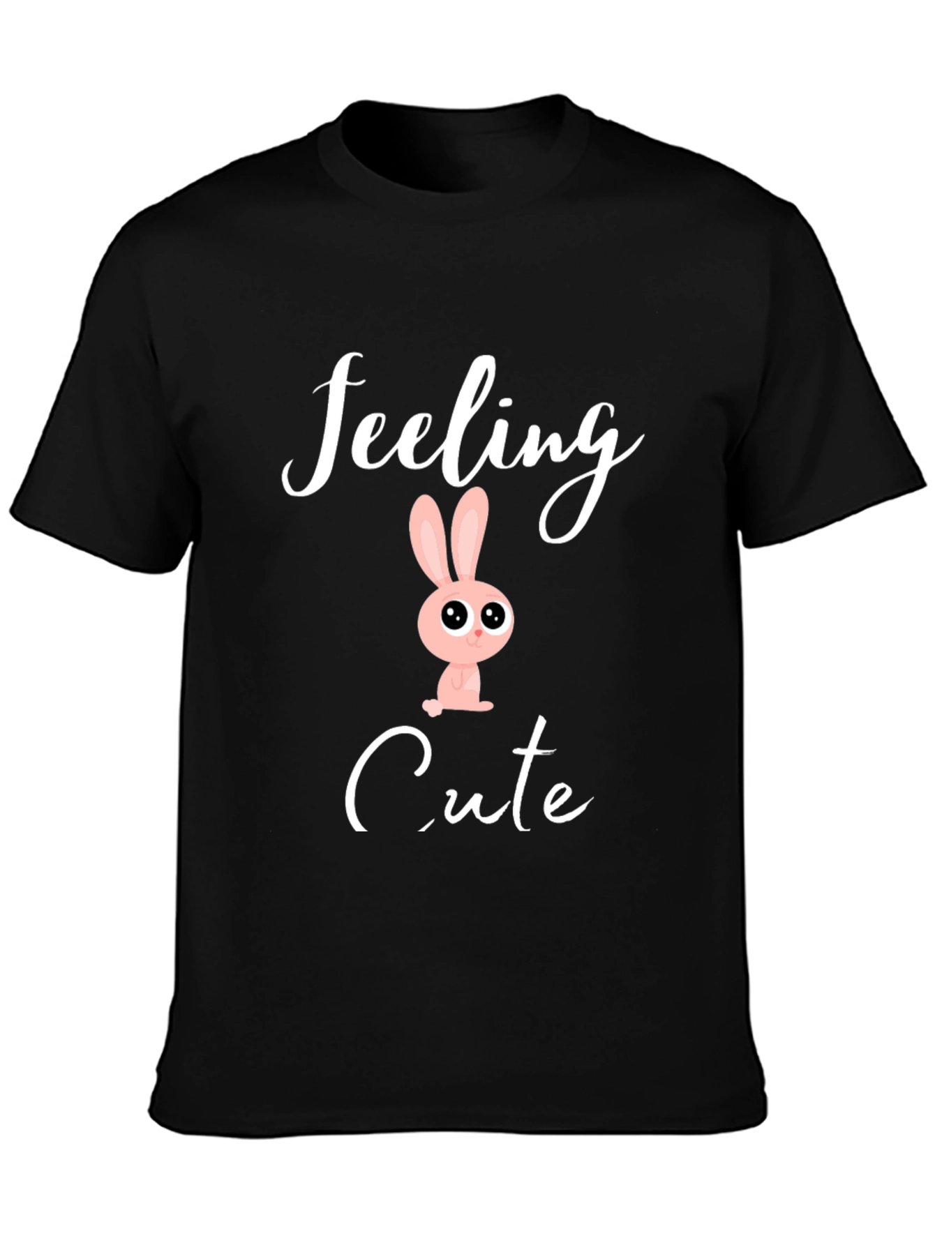 Feeling Cute Bunny T-Shirt - Black