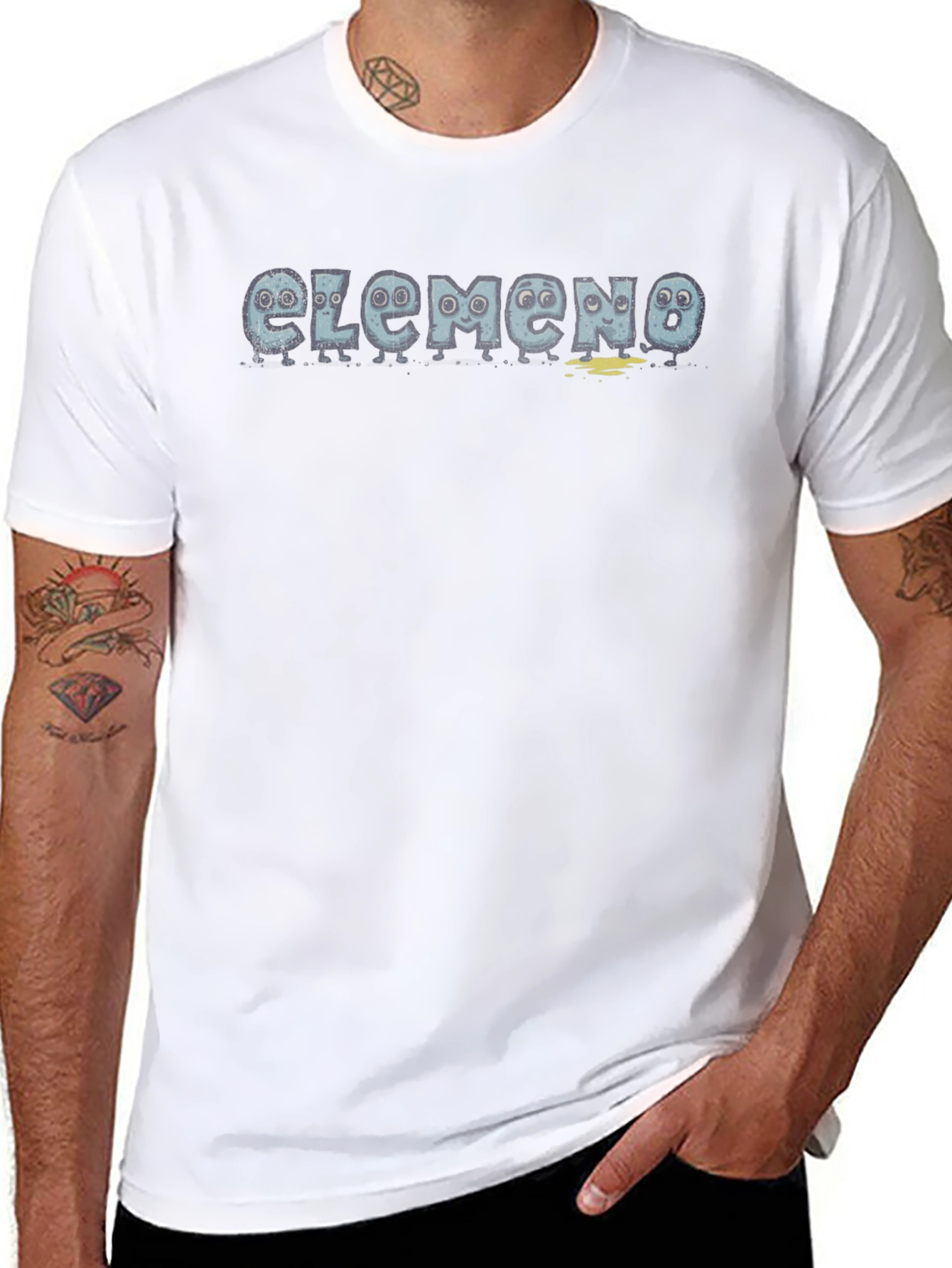 Cartoon Letters Graphic Black T-Shirt