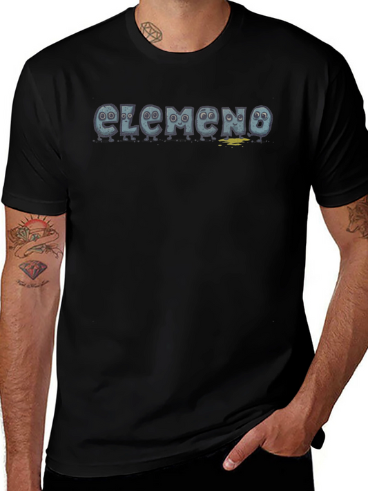 Cartoon Letters Graphic Black T-Shirt