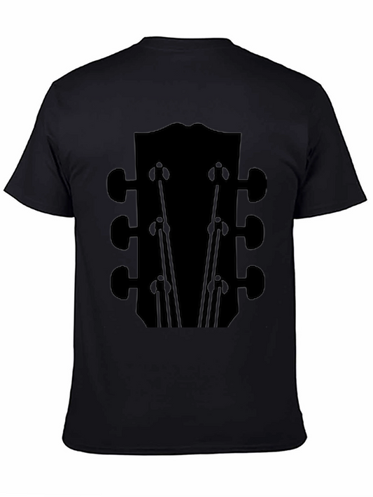 Guitar Headstock Graphic Tee - Black