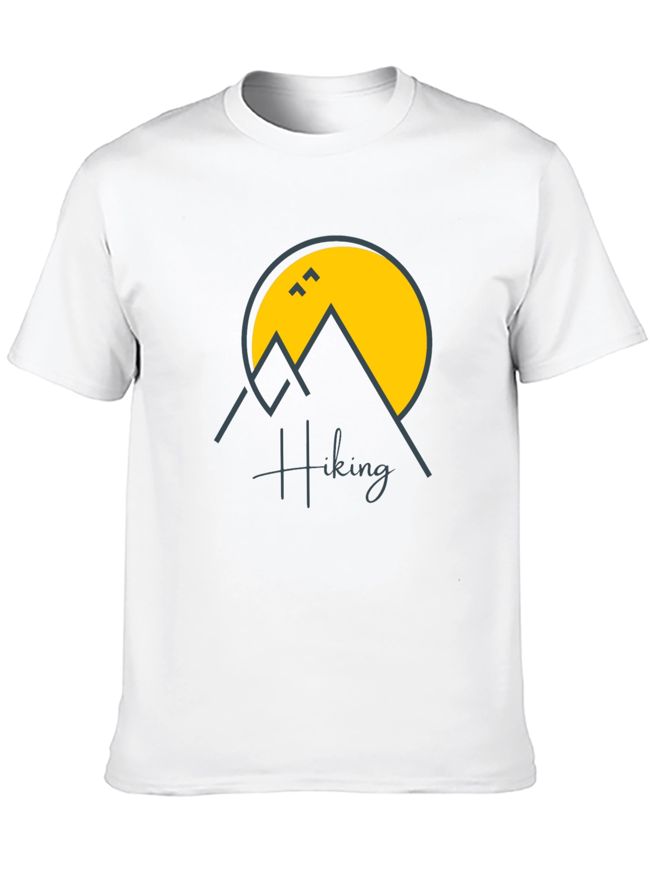 Hiking Graphic Print Black T-Shirt
