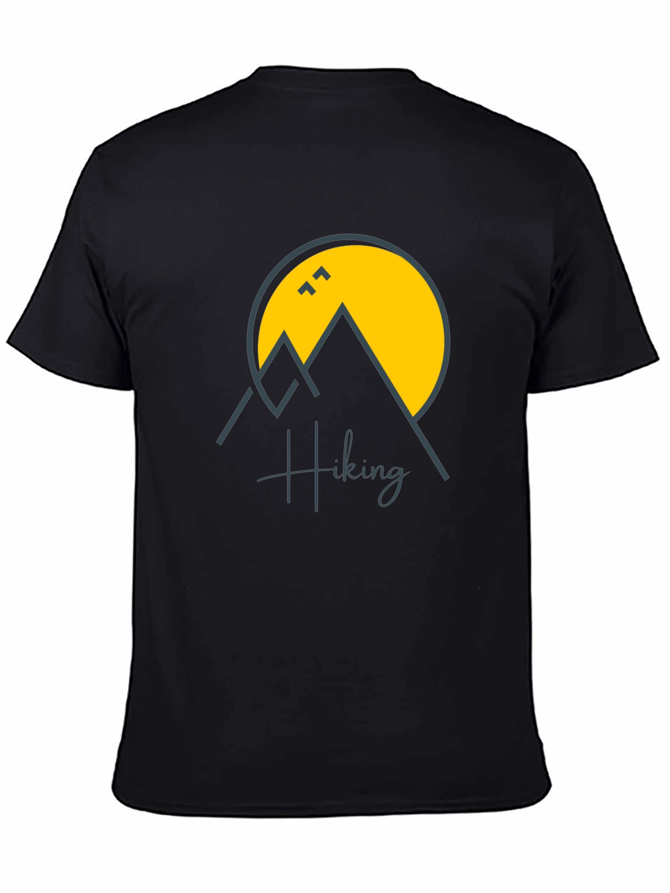Hiking Graphic Print Black T-Shirt