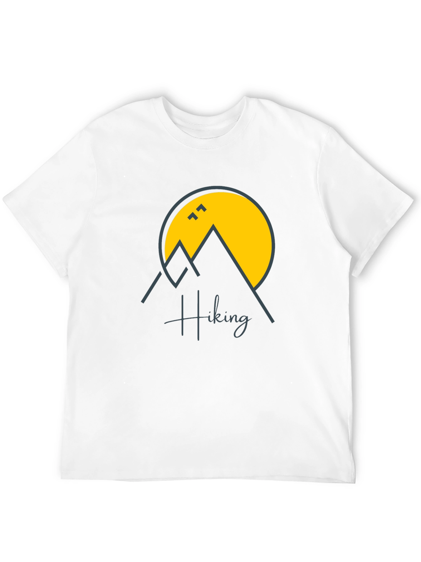 Hiking Graphic Print Black T-Shirt