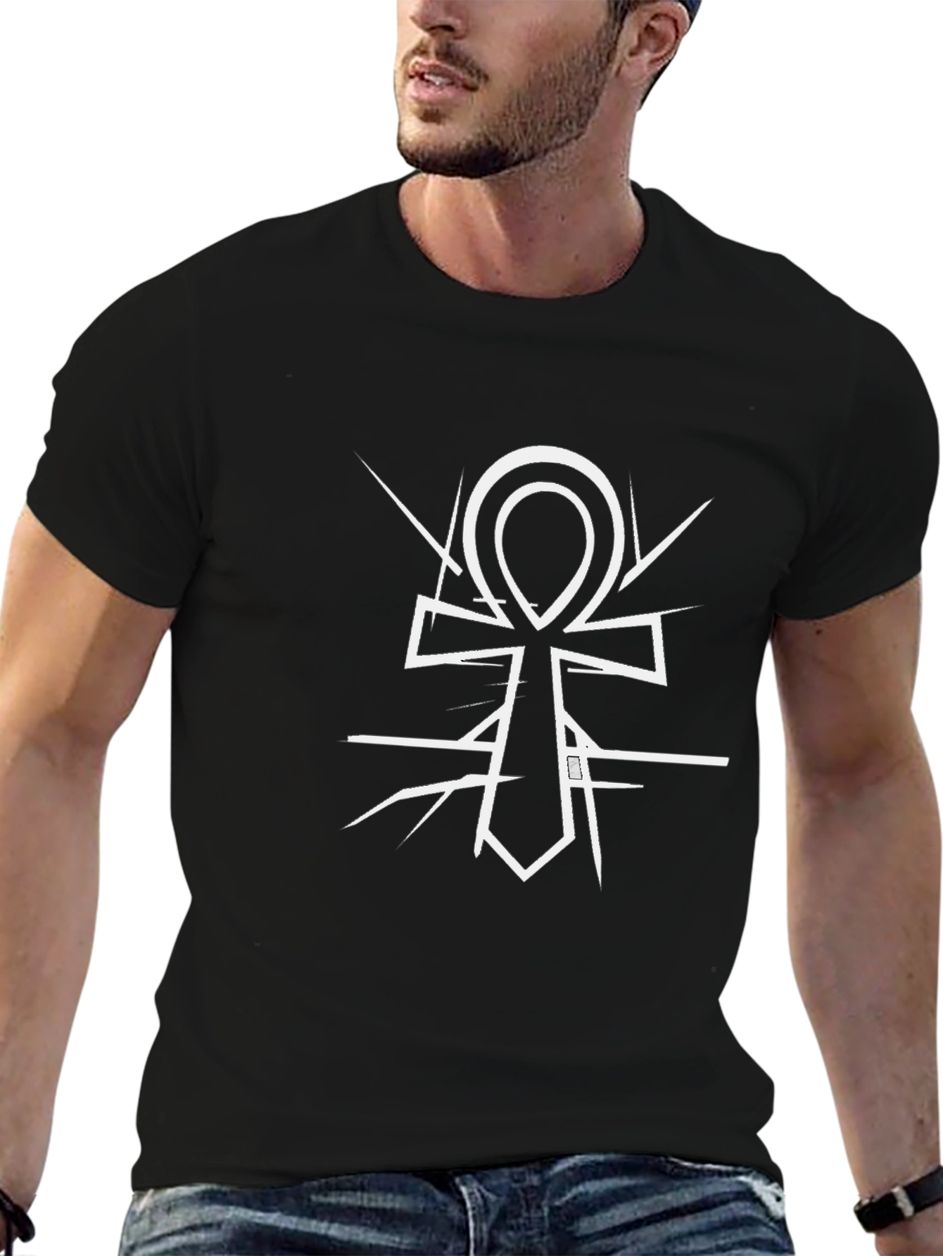 Ankh Graphic T-Shirt - Bold Egyptian Symbol
