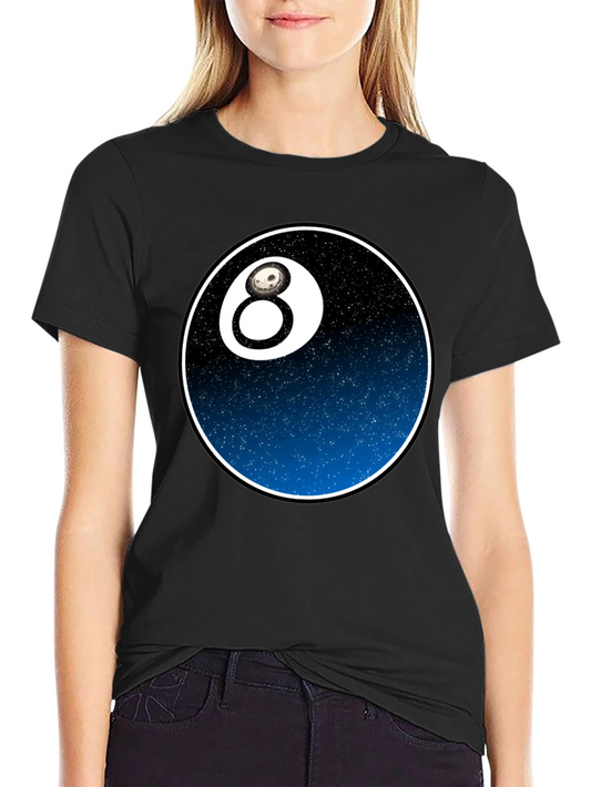 Cool 8 Ball Graphic Tee - Galaxy Design