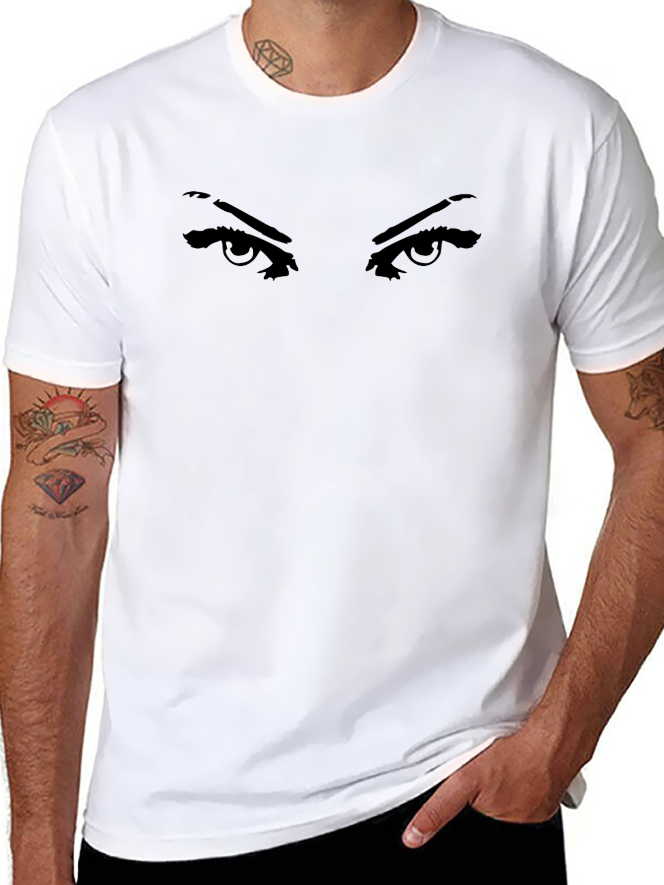 Intriguing Eyes Black T-Shirt