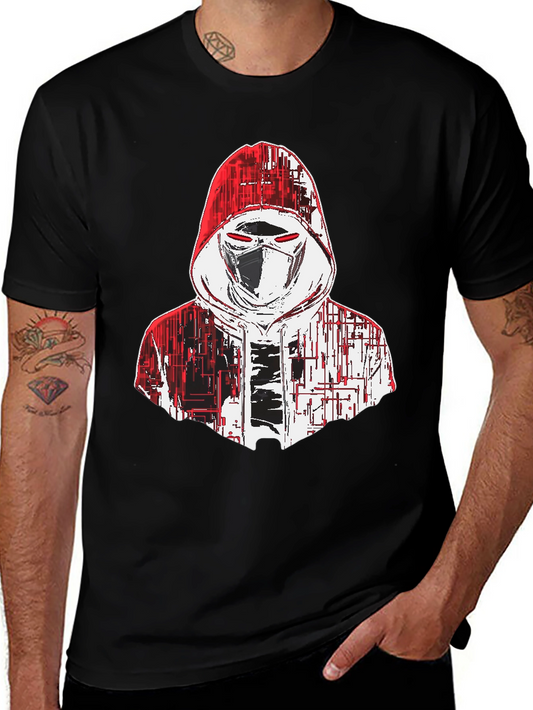Techwear Masked Hoodie Graphic T-Shirt