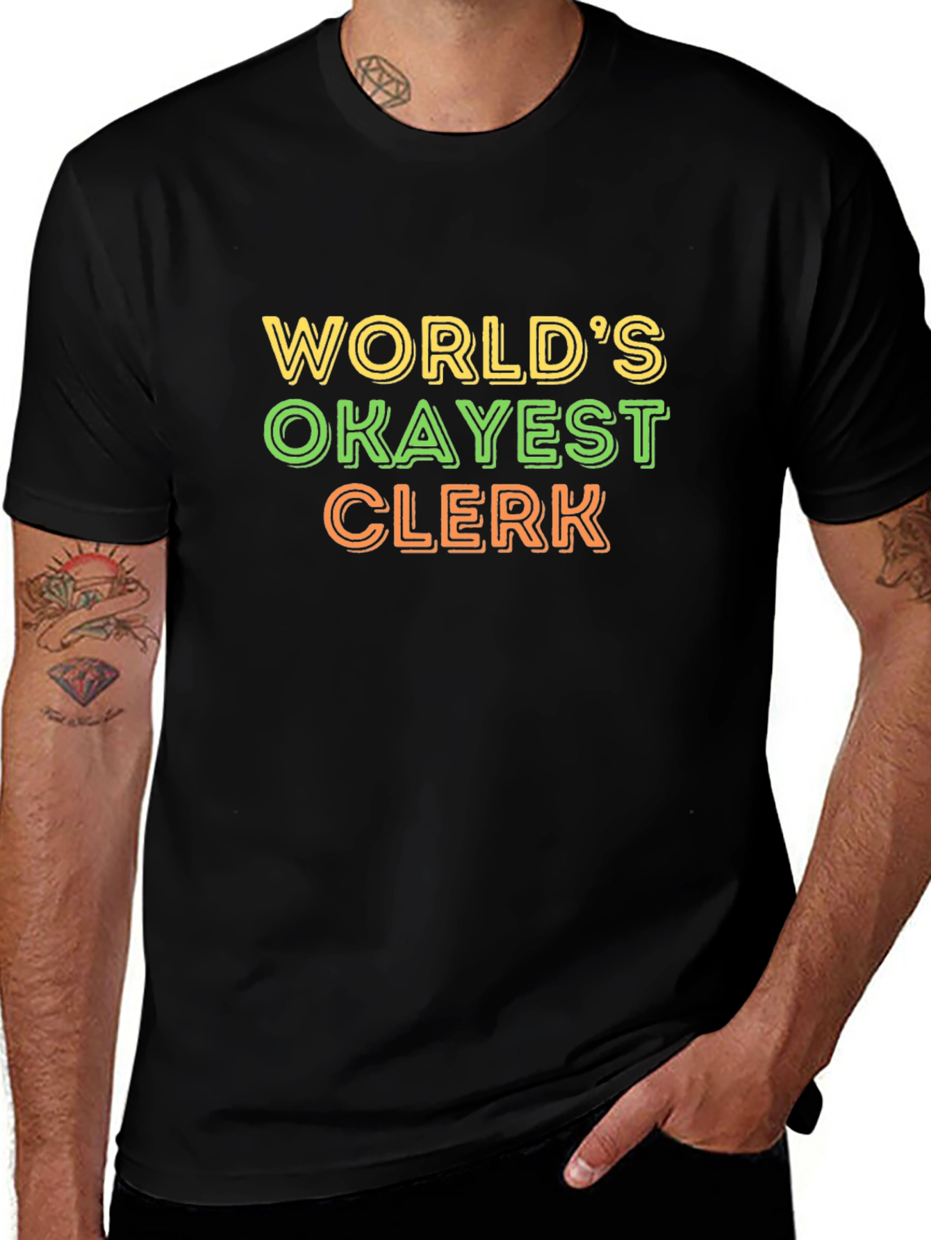 Worlds Okayest Clerk Graphic Tee