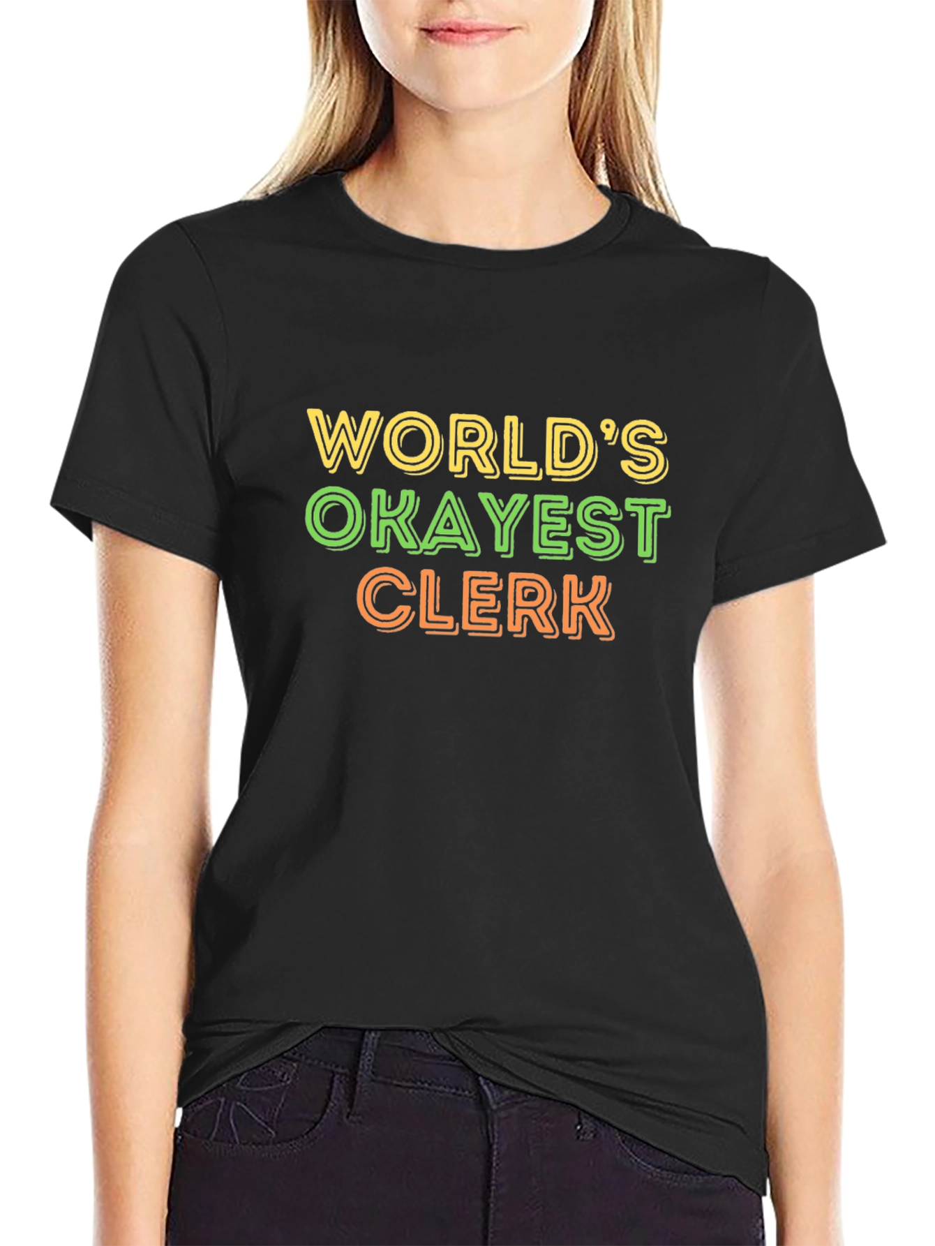 Worlds Okayest Clerk Graphic Tee