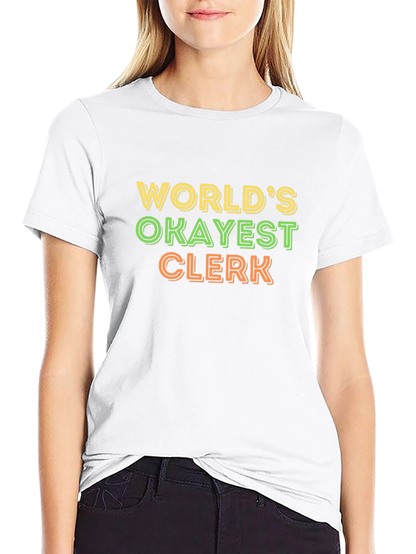 Worlds Okayest Clerk Graphic Tee