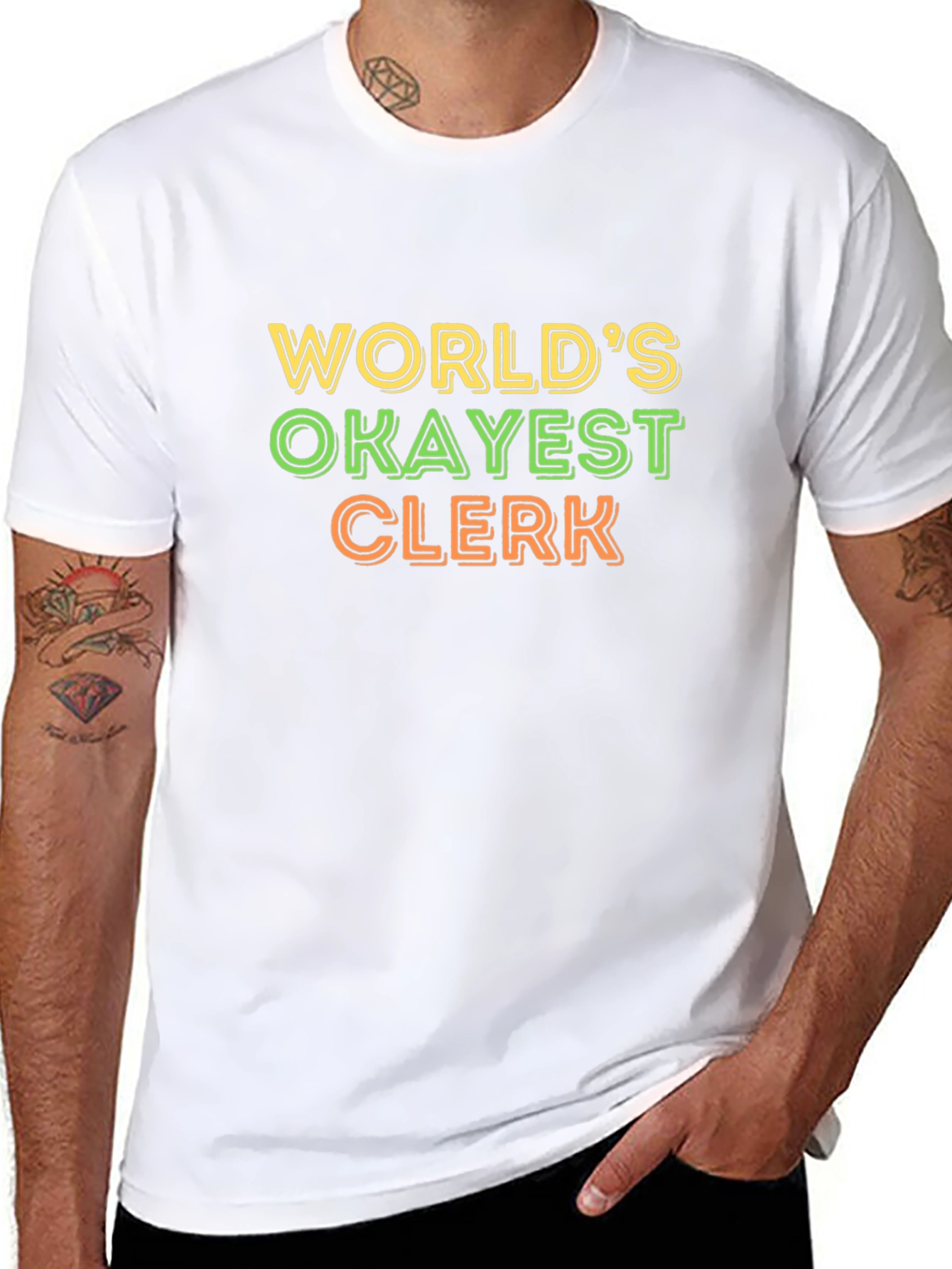 Worlds Okayest Clerk Graphic Tee