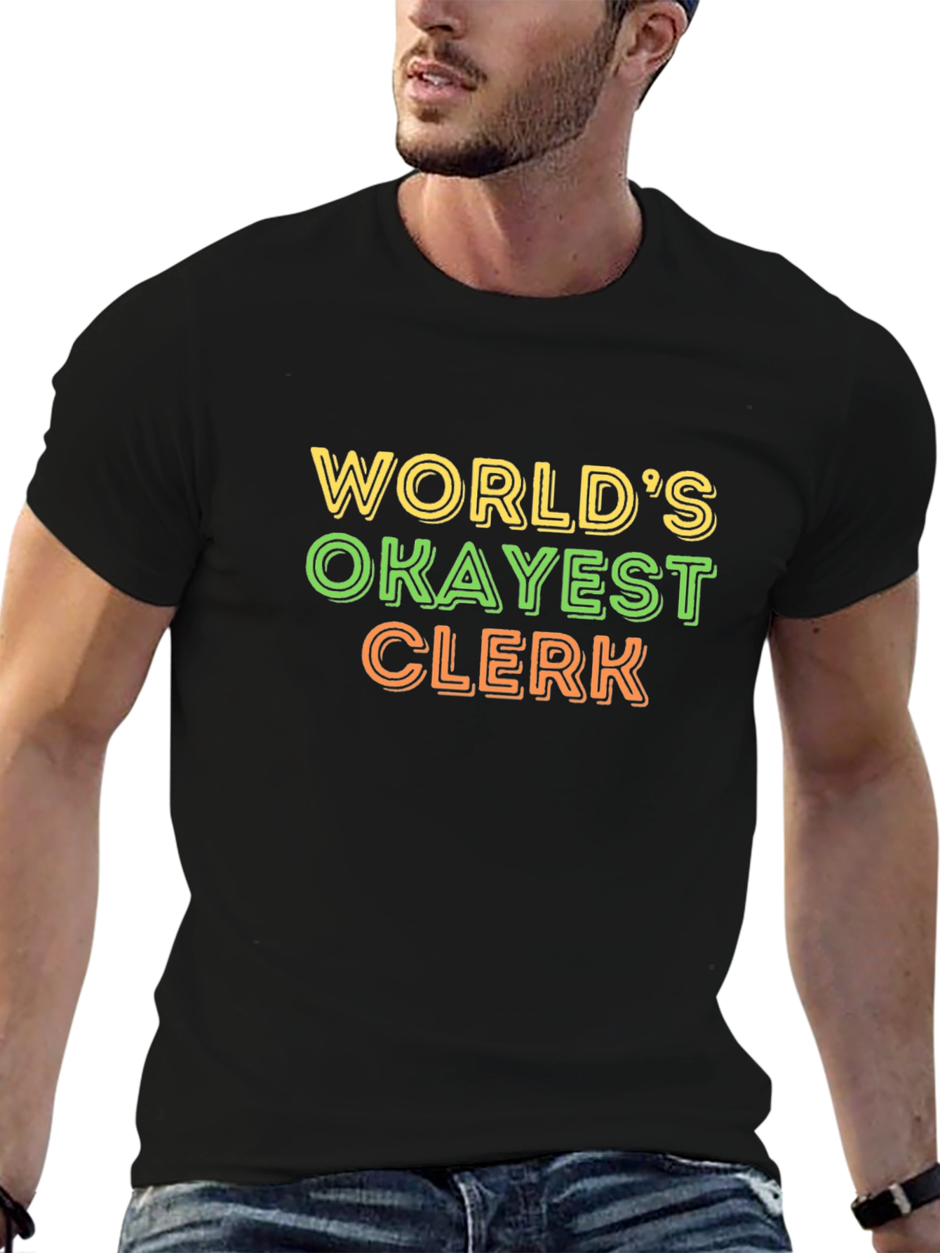 Worlds Okayest Clerk Graphic Tee