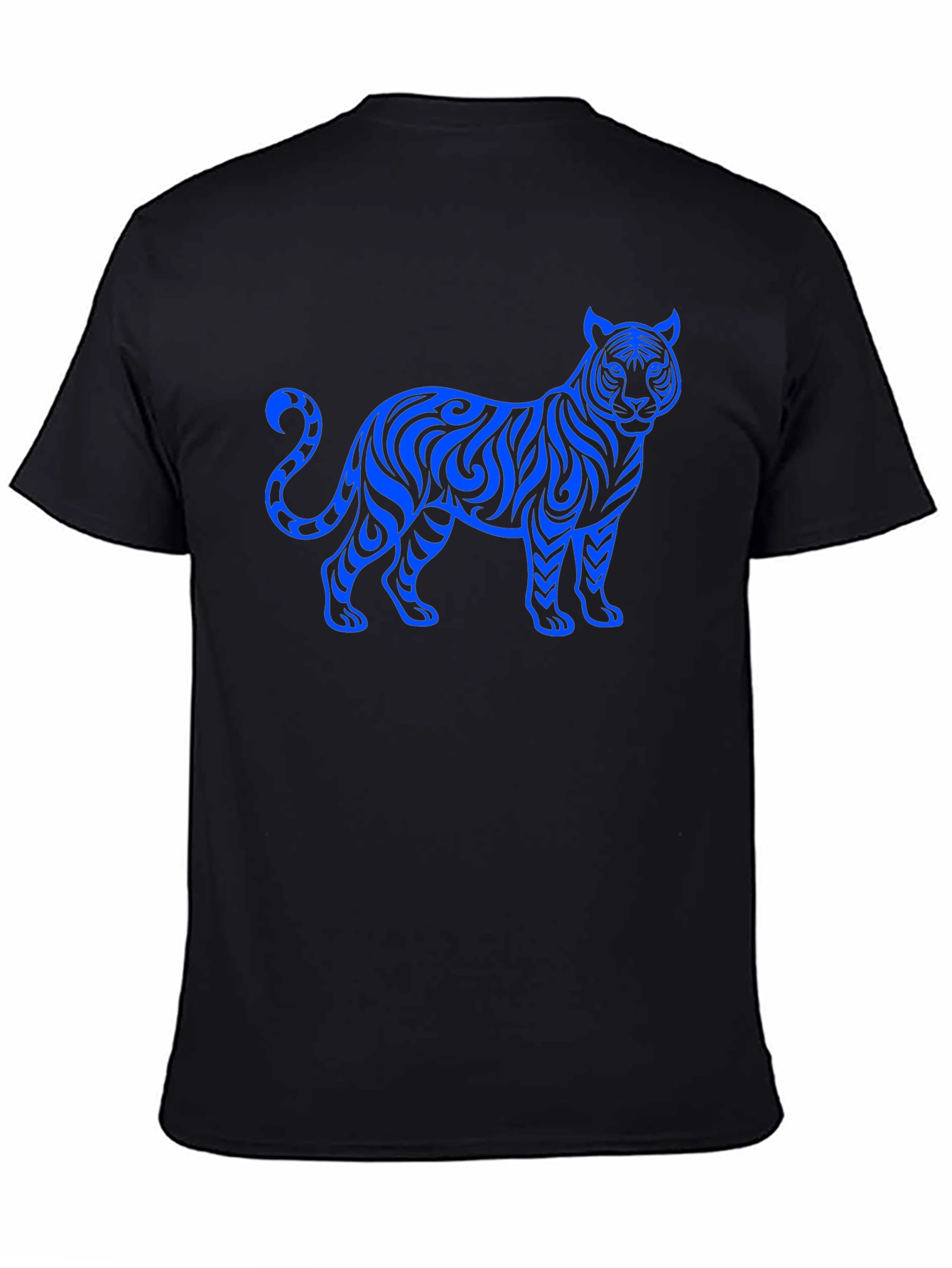 Tribal Tiger Graphic Black T-Shirt