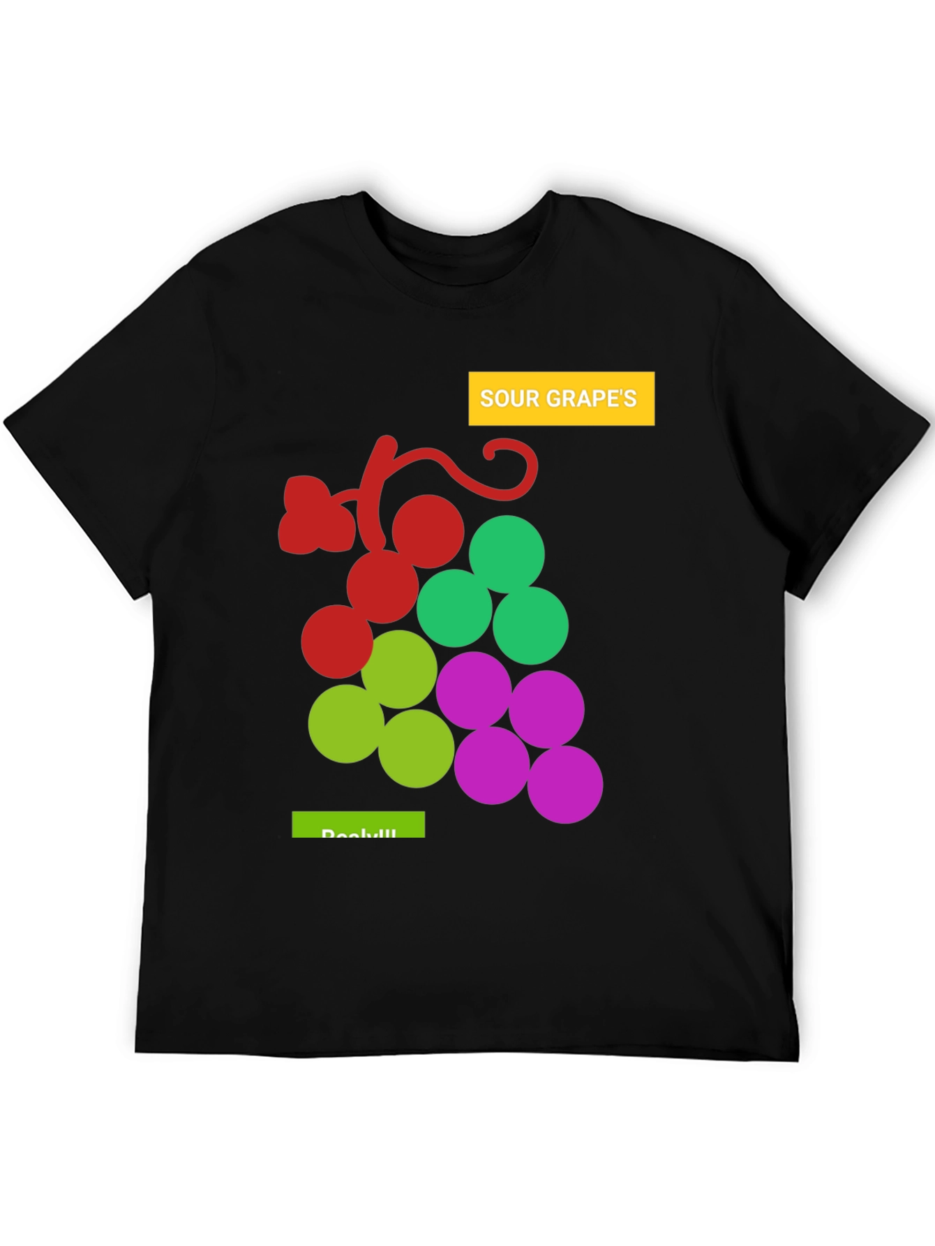 Sour Grapes Graphic Tee - Unisex Black T-Shirt