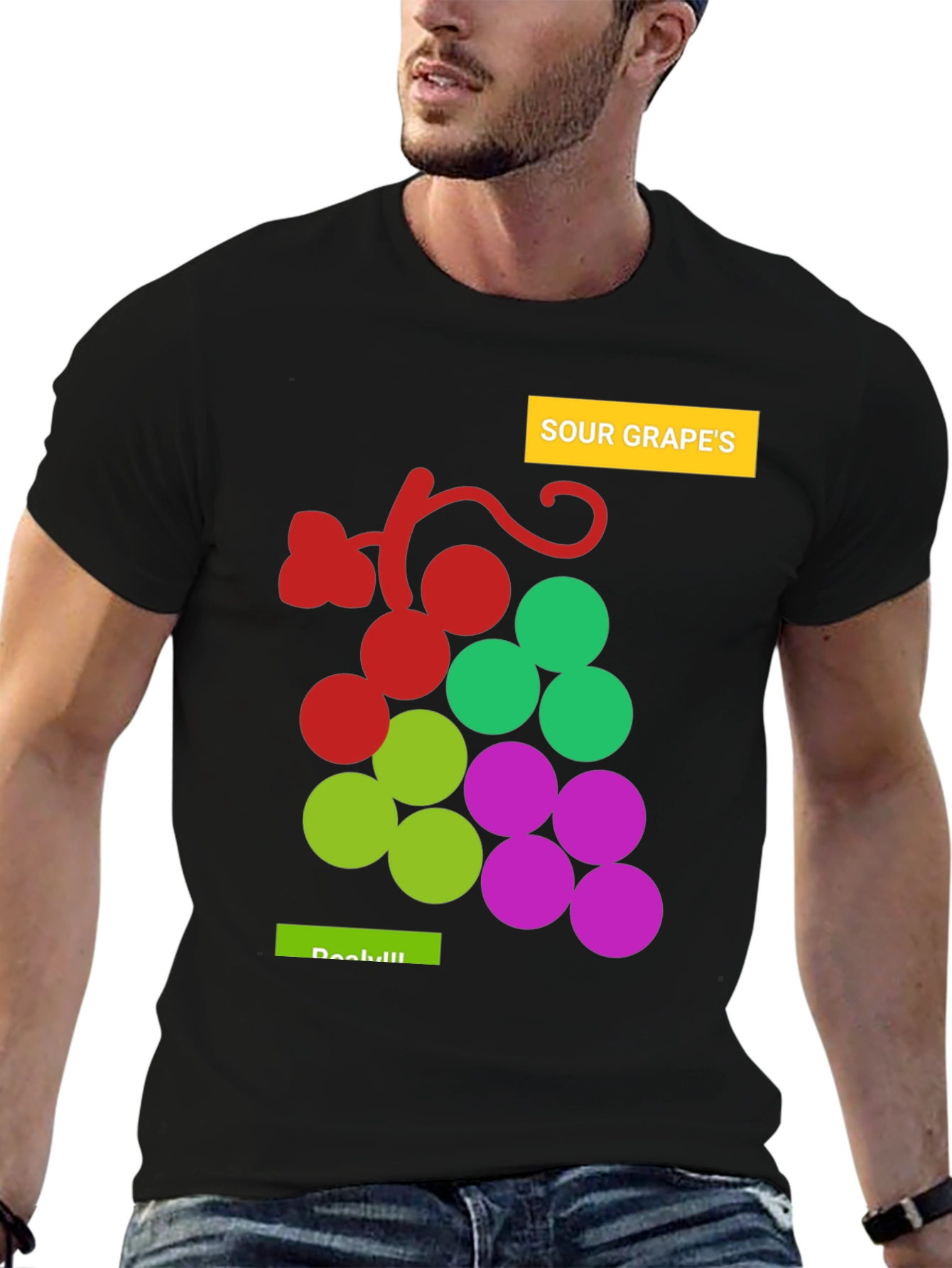 Sour Grapes Graphic Tee - Unisex Black T-Shirt