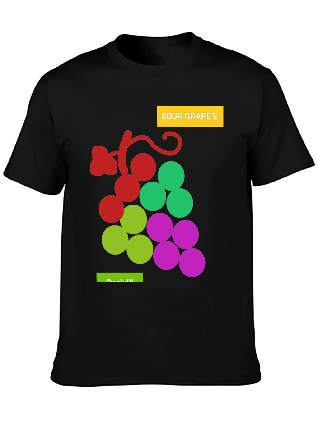 Sour Grapes Graphic Tee - Unisex Black T-Shirt